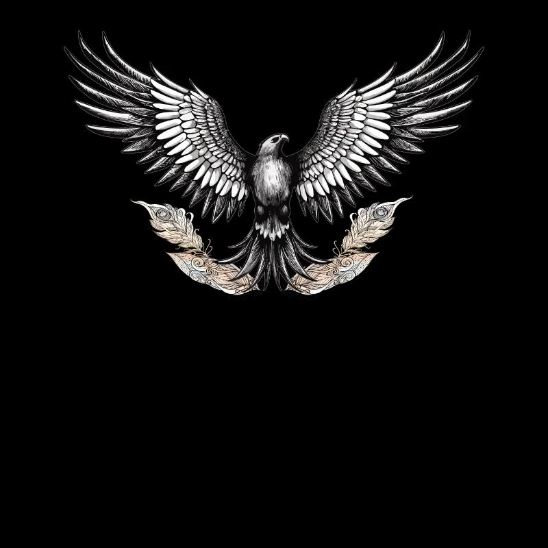 Adler mit verzierten Federn Eagle with Ornate