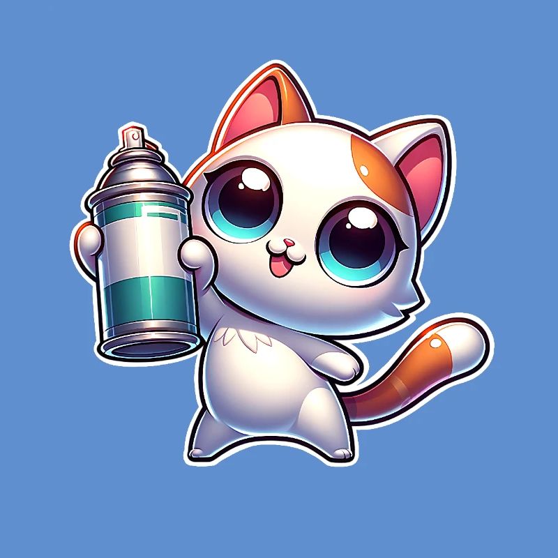 Chat Spray Peut Graffiti