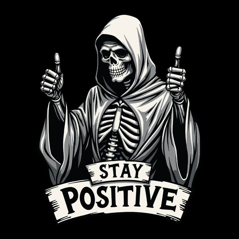 Stay Positive – Lustiger Sensenmann