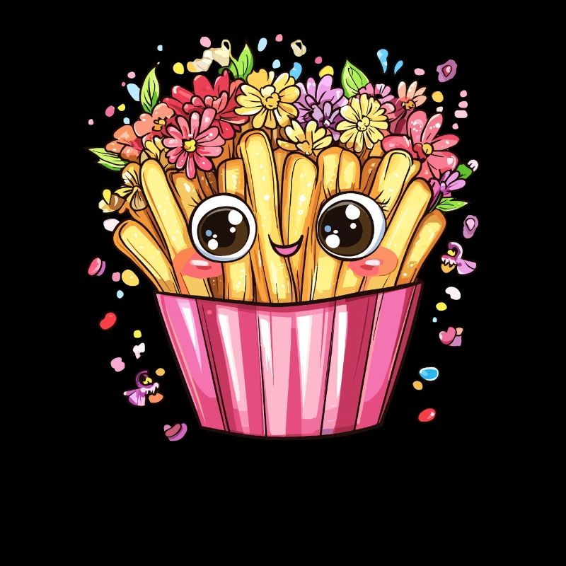Pommes mit Blütenpower