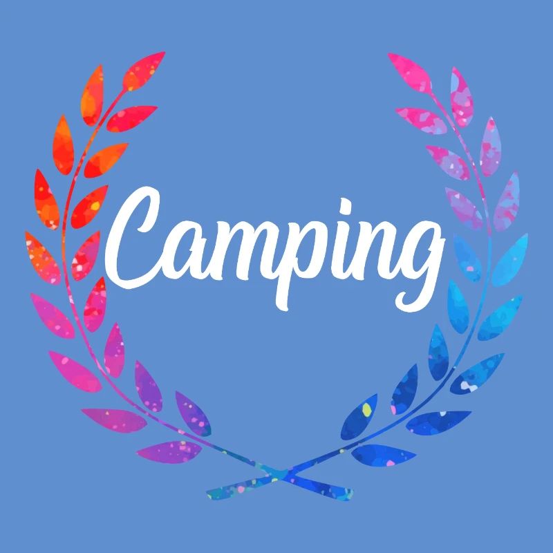 Camping Farblaurel Script