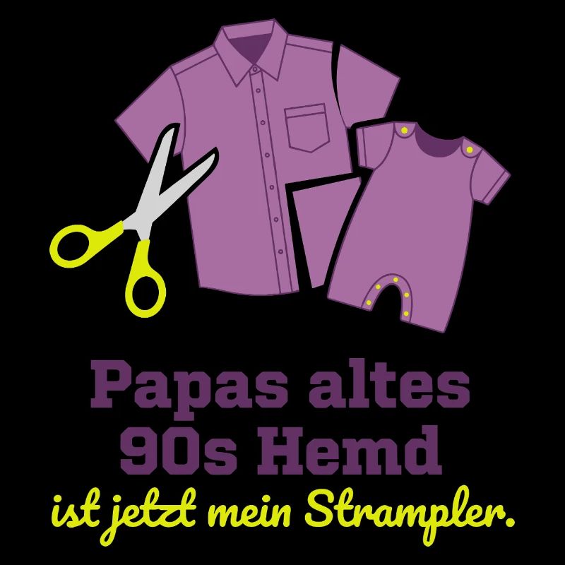 Papas 90er Hemd Upcycling Baby Strampler