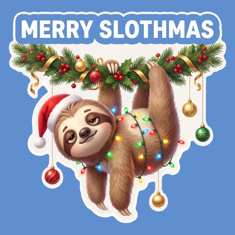 Happy Slothmas String Lights