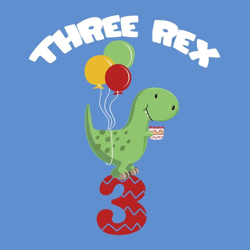 Three Rex - Dritter Geburtstag Junge - 3 Jahre