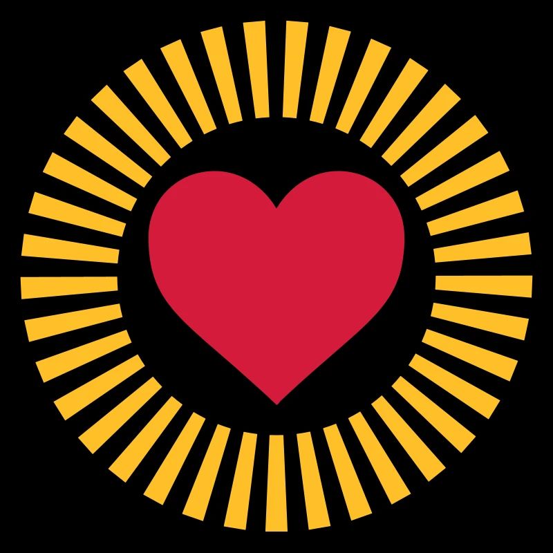 Herz in Strahlenkranz Design
