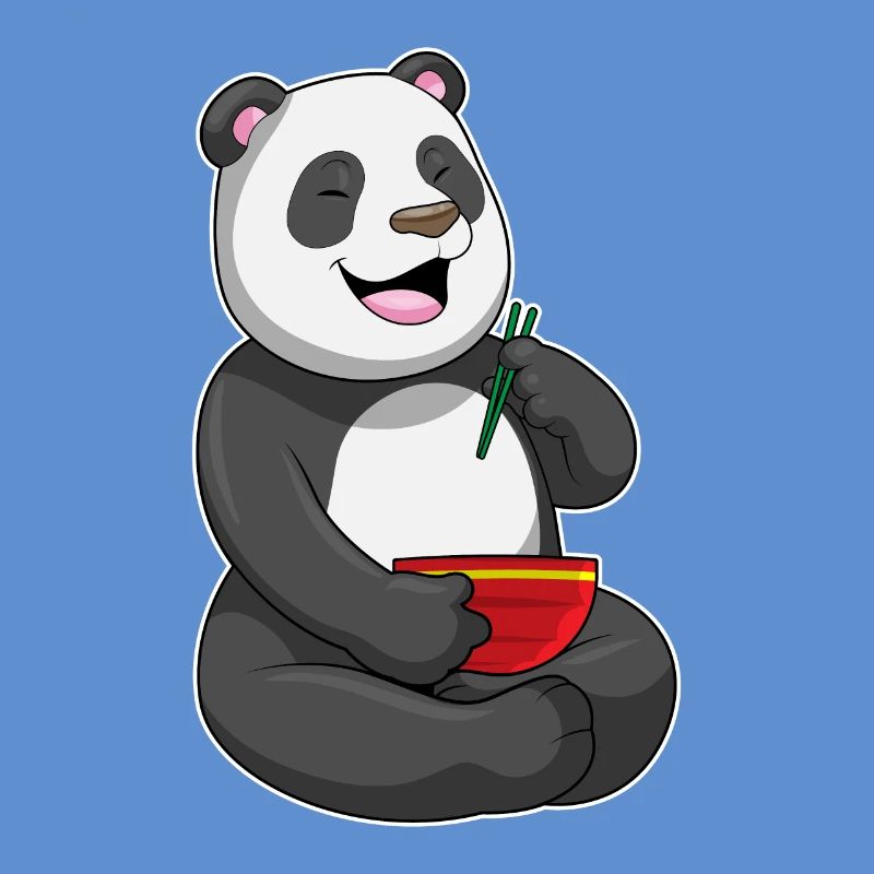 Cuisine de ramen de chef panda
