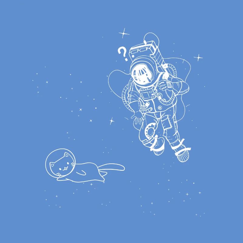 Drôle de chat animal dans l’astronaute de l’espace