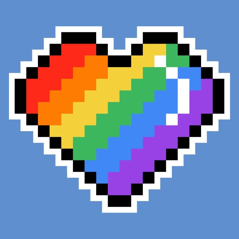 Pixel Regenbogenherz