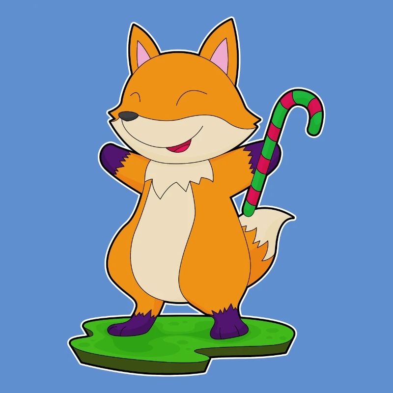Fox candy cane