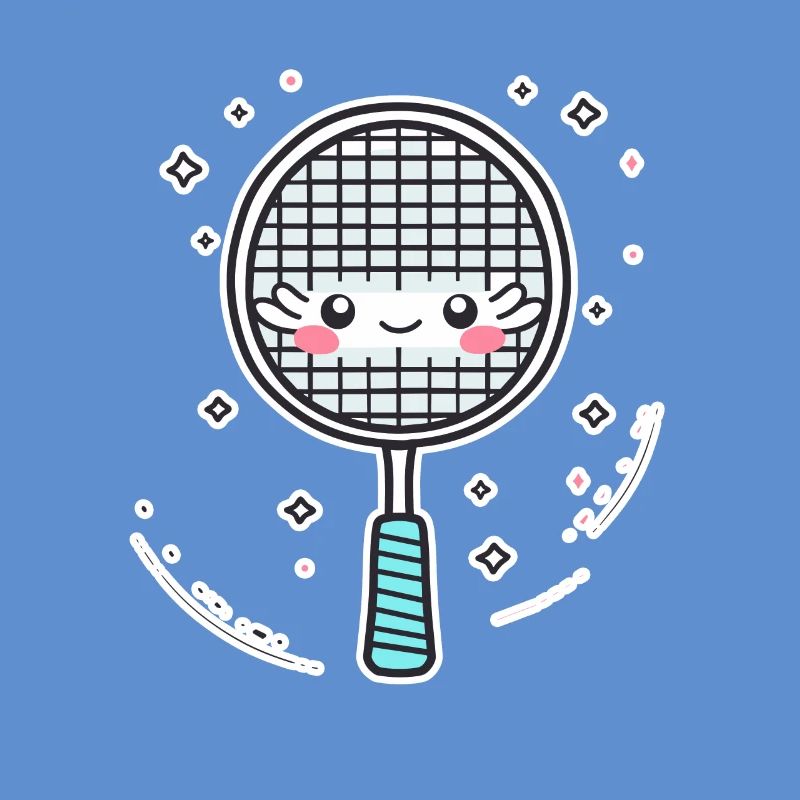 Badmintonschläger Comic Look