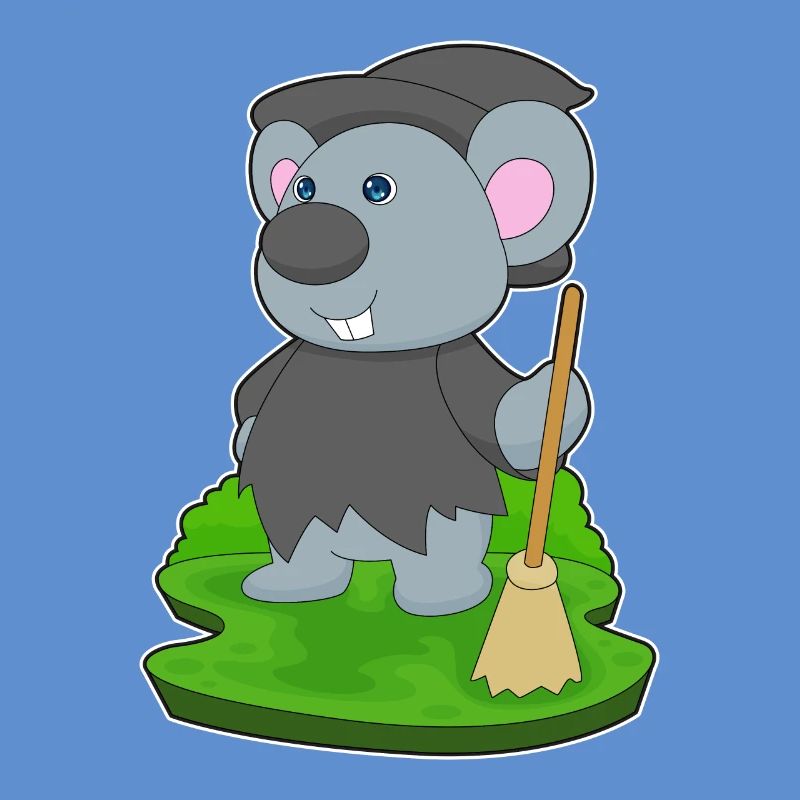 Mouse Witch Broom