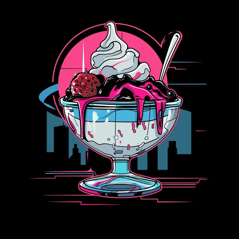 Coupe glacée Retrowave