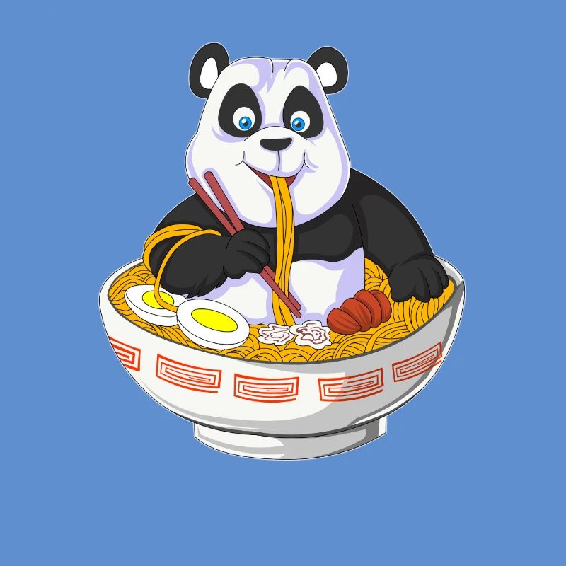 Panda Chef with Noodle Bowl Design