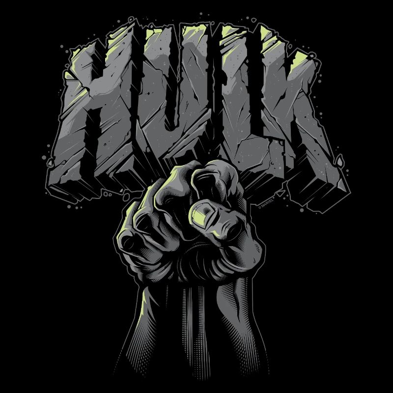 Avengers Hulk Schriftzug Mit Faust