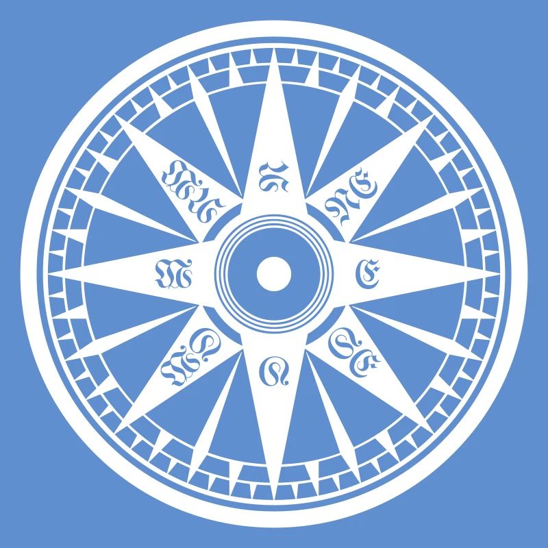 Kompass / Compass – Windrose, Schiffskompass