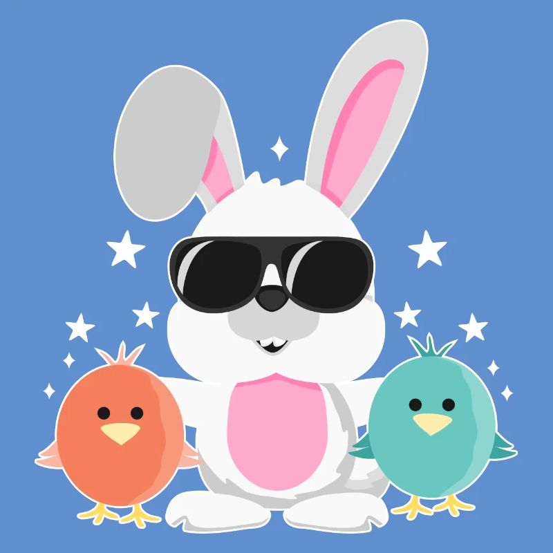 Bunny with Sunglasses, Chick, Rabbit, Easter Bunny