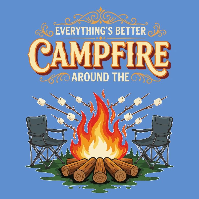 Campfire Marshmallow Everything Better Camping