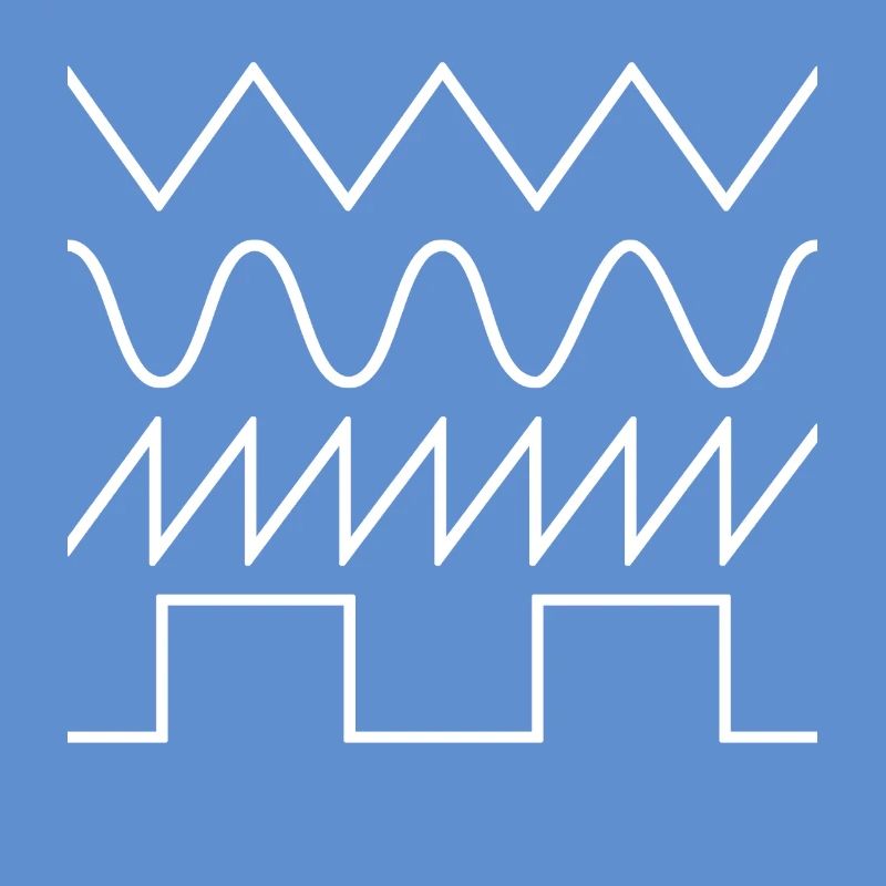 Synthesizer Waveforms (white font) #2