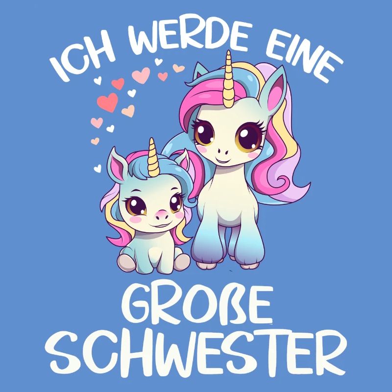 Ich werde große Schwester niedlich süß Einhorn