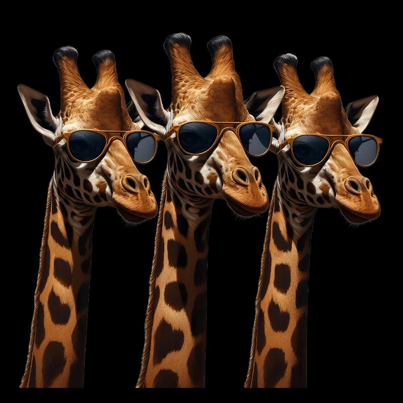 3 Giraffen mit Sonnenbrillen