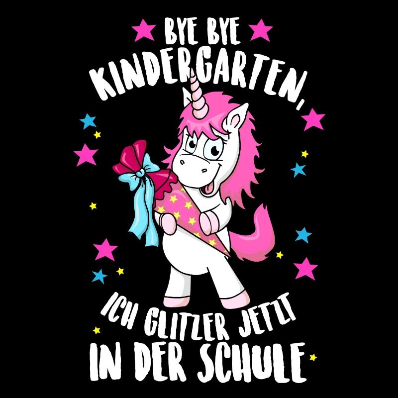 Tschüss Kindergarten Einhorn Einschulung