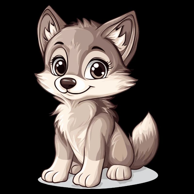 petit loup mignon
