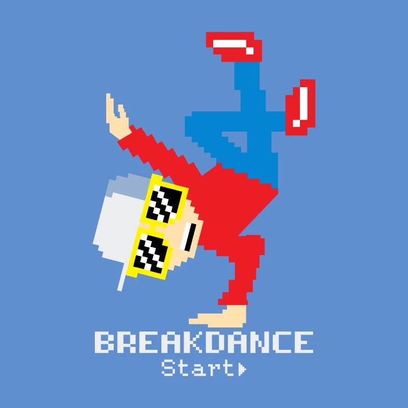 Pixel Breakdance B-Boy | Hip Hop rétro 8-bit