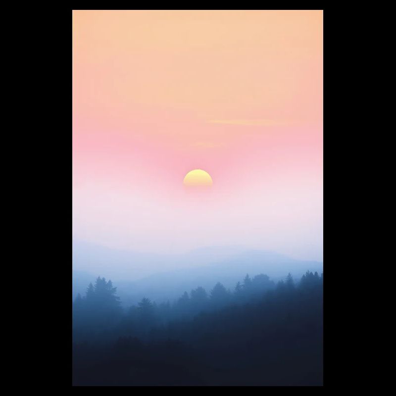 Coucher de soleil coloré en automne