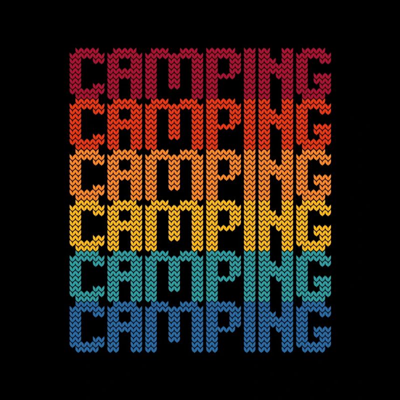 Police de bloc arc-en-ciel de camping