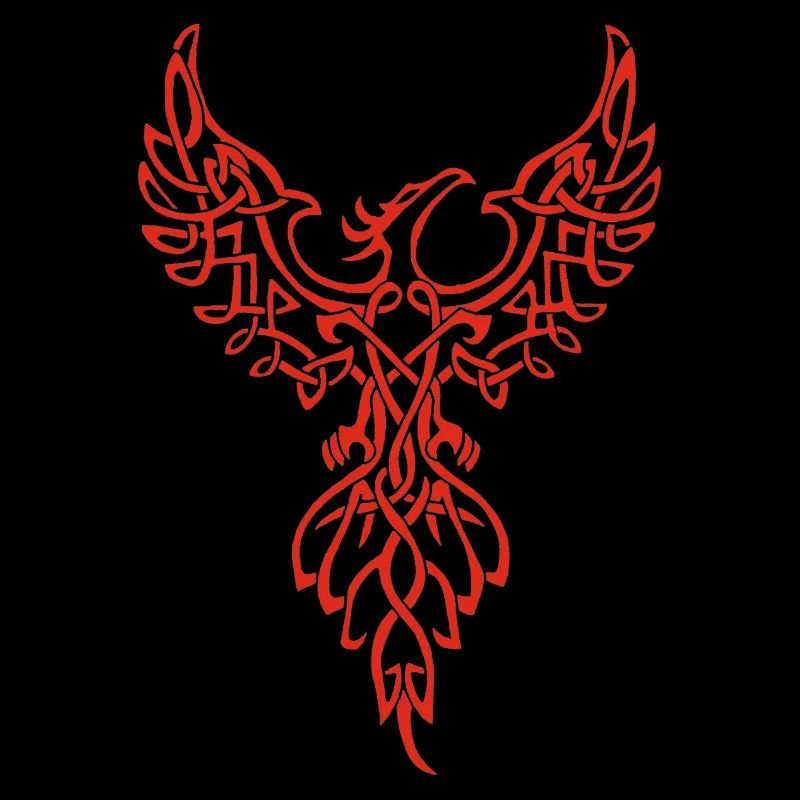 Rotes Phönix-Symbol