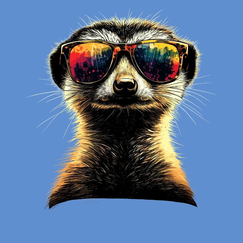 Lunettes de soleil suricate coloré mignon suricate