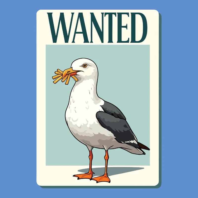 Wanted Möwe Mit Pommes