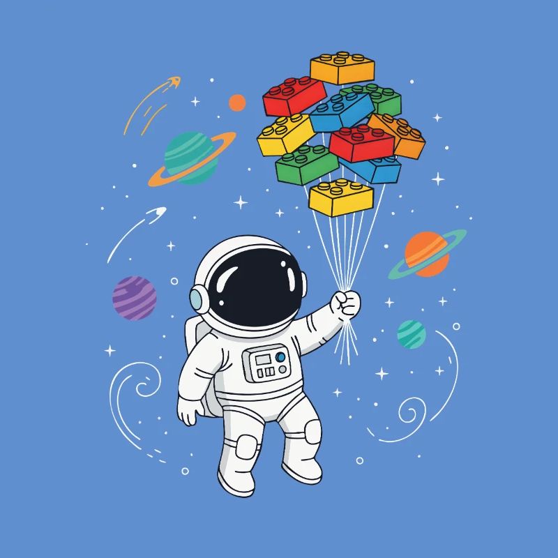 Astronaut Bausteine Space Brick Builder