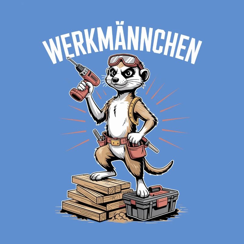 Erdmännchen Echter Heimwerker Mann Handwerker