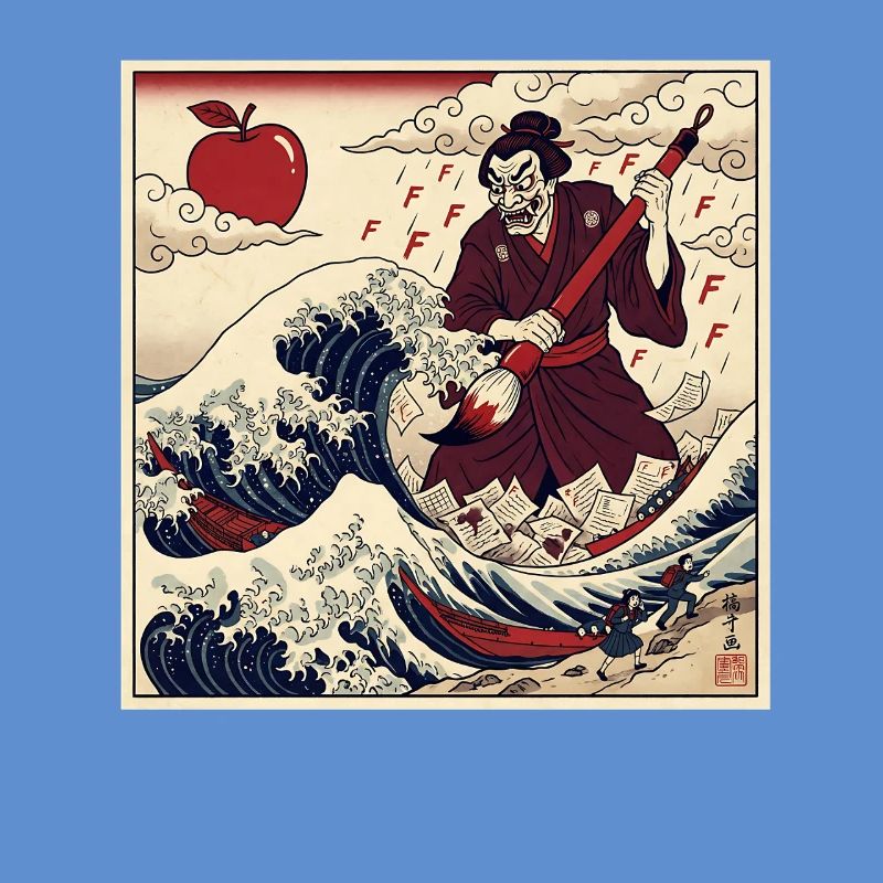 F Notes du professeur samouraï Vague de tsunami