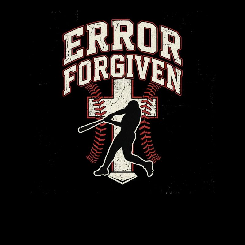 Error Forgiven Christlicher Baseball Glaube Jesus