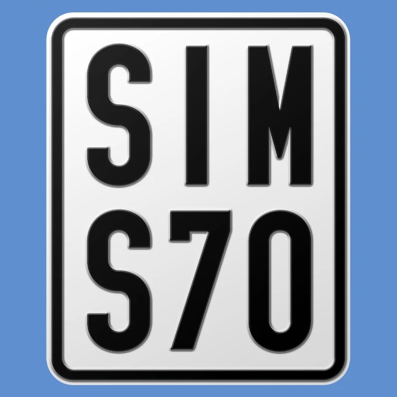Simson S70 Moped Kennzeichen