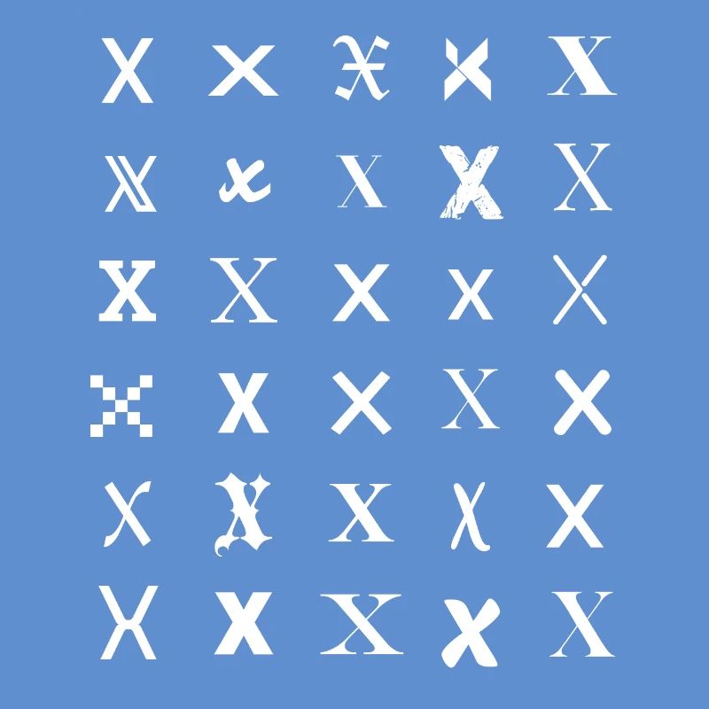 Typographie Monogramme X Pattern
