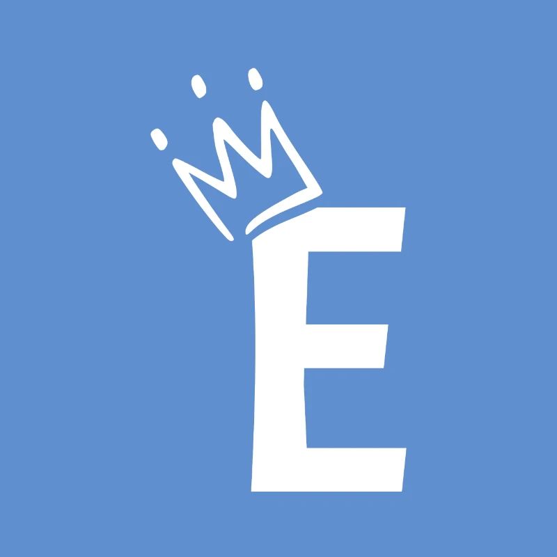 Buchstabe E mit Krone
