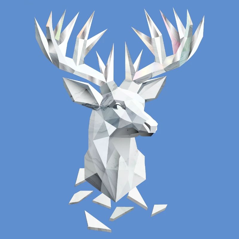 Geometric deer head – nature and elegance