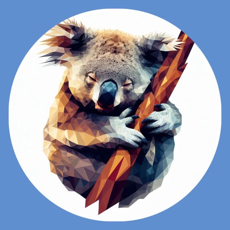Koala dans l’Art polygonal sur la branche
