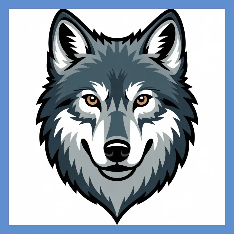Wolf Head – illustration stylisée