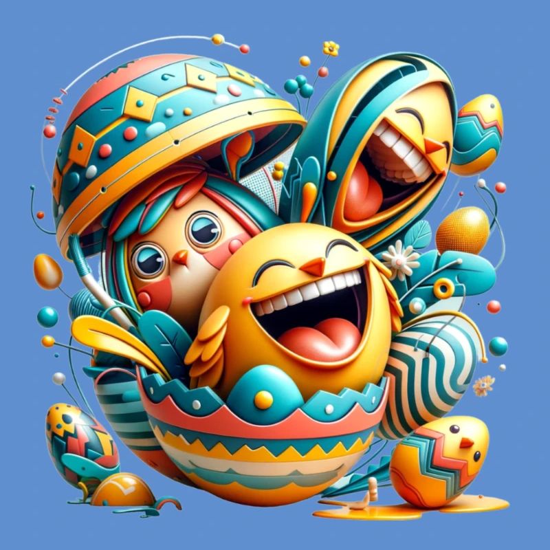 Conception graphique de Pâques dans le style Mixed Dimensions