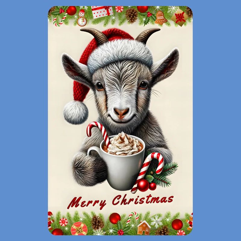 Chèvre de Noël au chocolat chaud