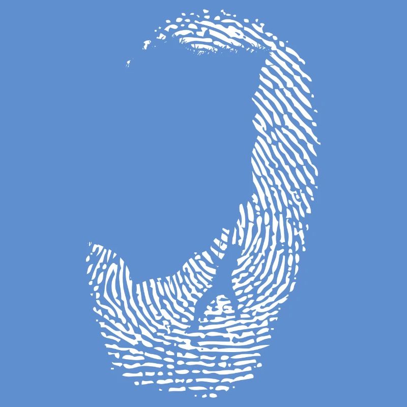 Monochrome Fingerprint Circle Design