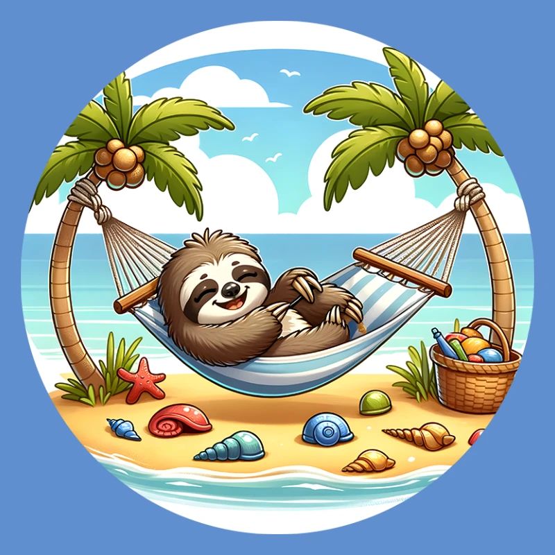 Paresseux de plage dans un hamac