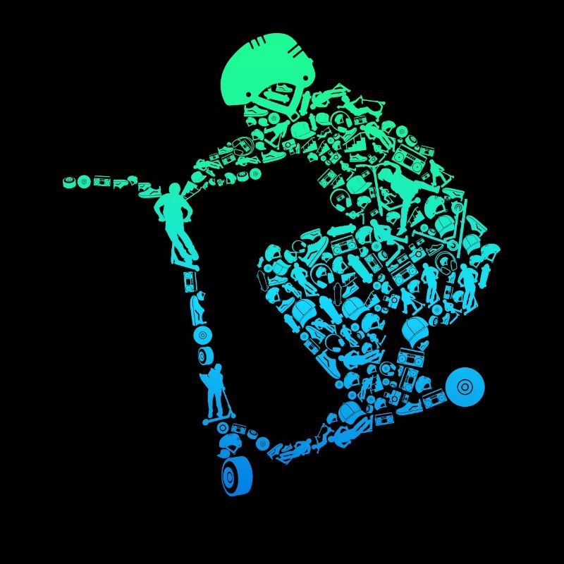 Scooter Roller Stunt Gift Boys Kids