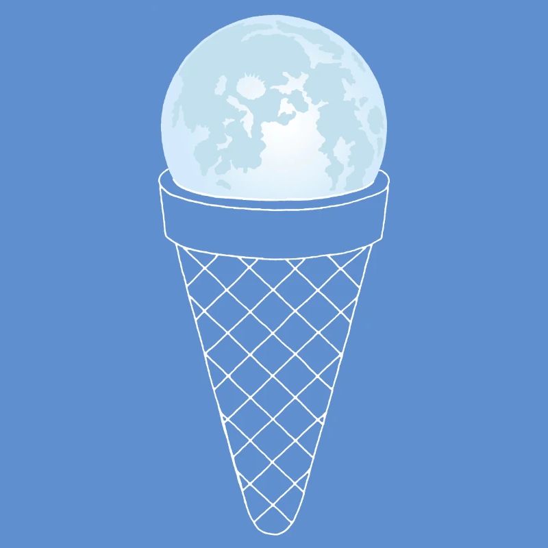 Lune et crème glacée