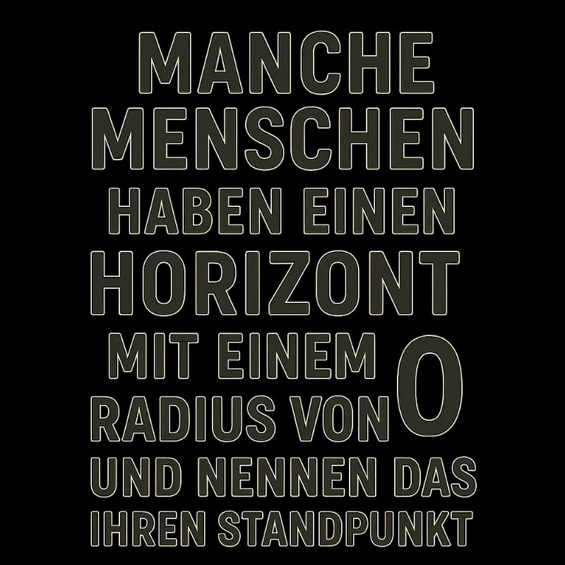 Nullradius-Horizont Standpunkt Spruch