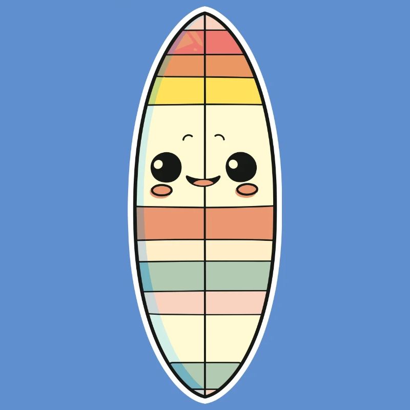 Planche de surf style bande dessinée